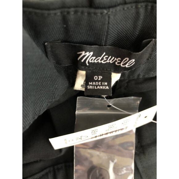 Madewell Petite Slouchy Straight Pants In Drapey Twill Black NWT 0P - Picture 6 of 9